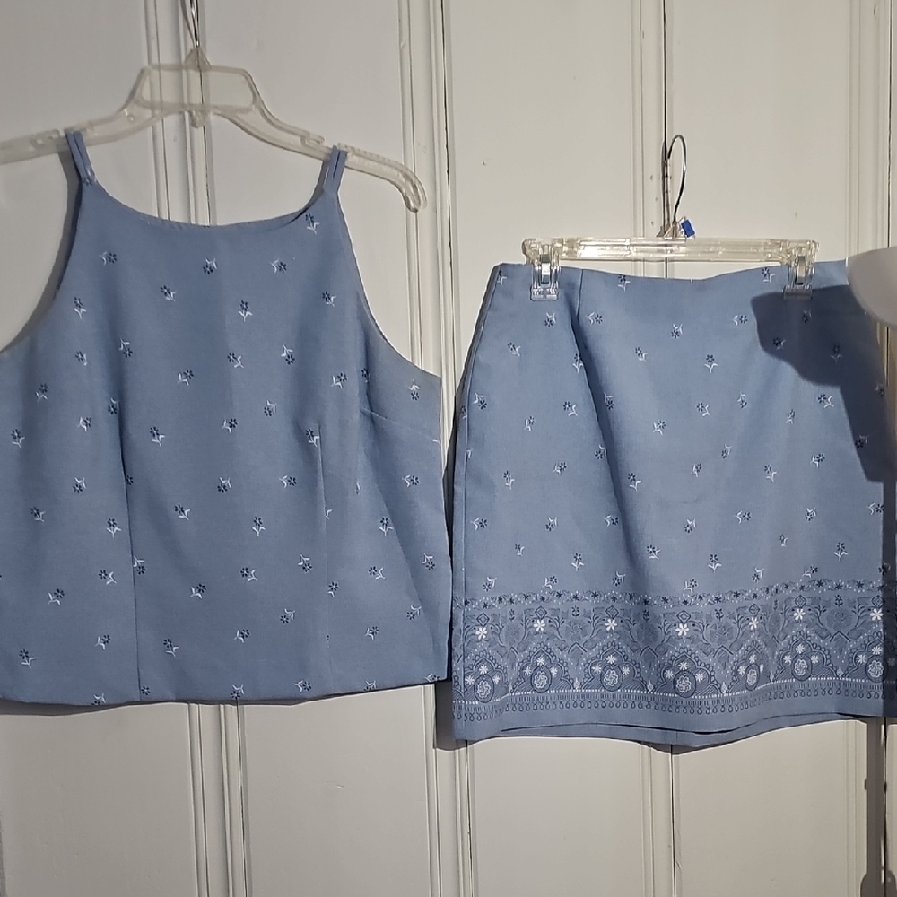 Vintage 2-piece Floral Skirt Set